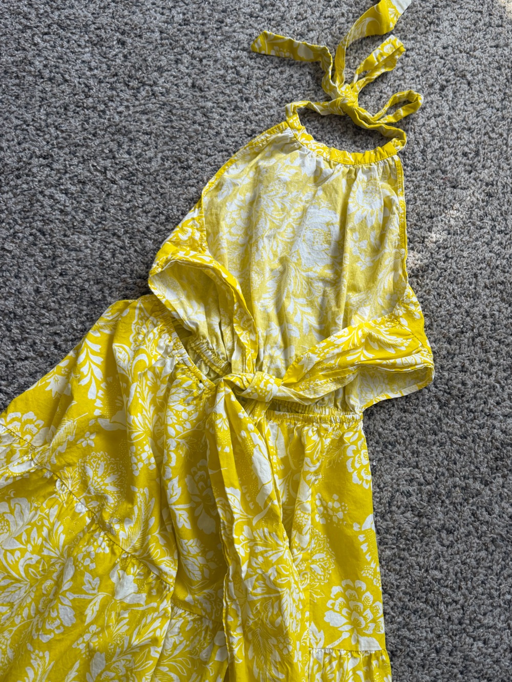 VICI Yellow Floral Halter Maxi Dress - Women's Summer Dress S - Picture 10 of 10